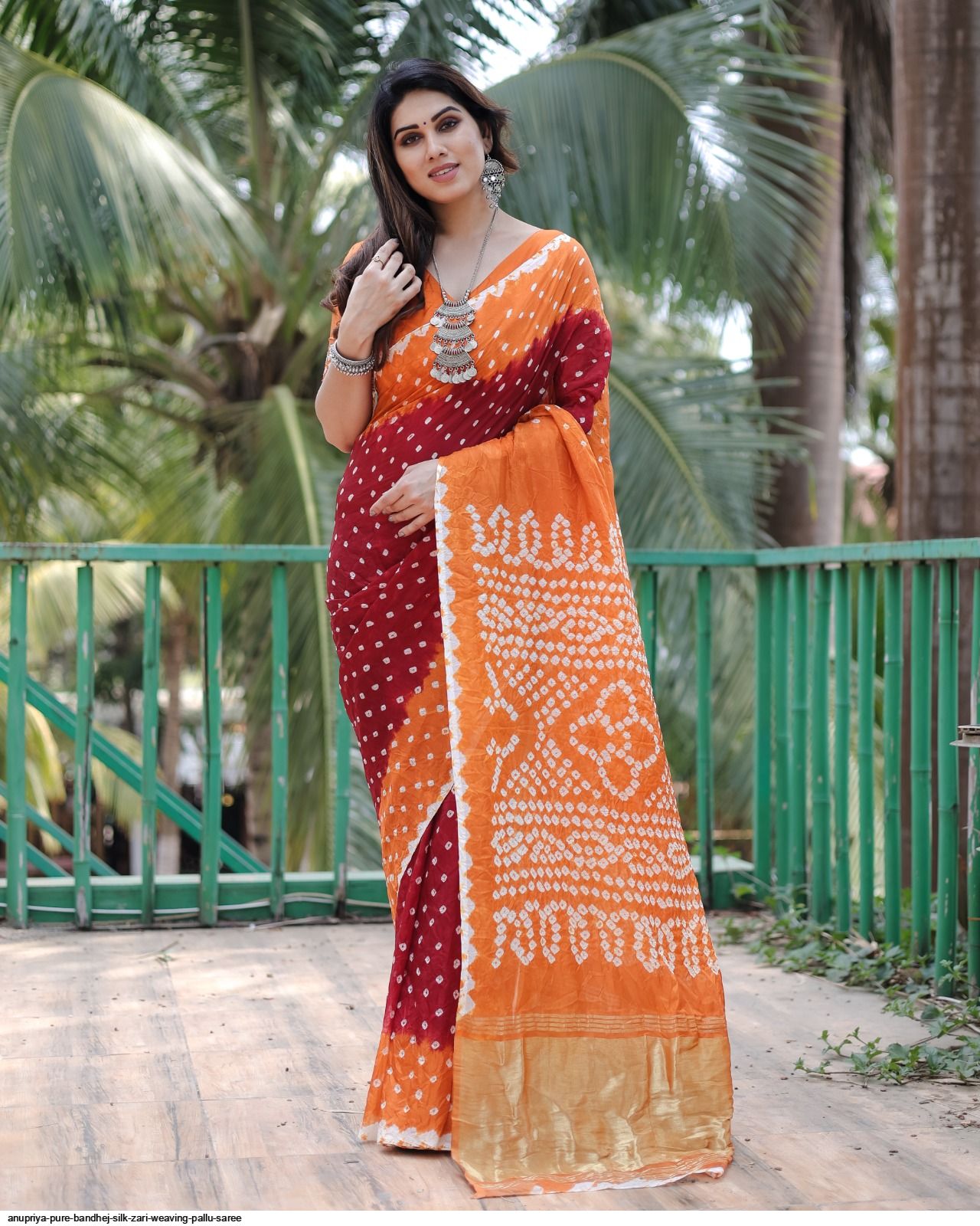 Khadi stype pallu saree