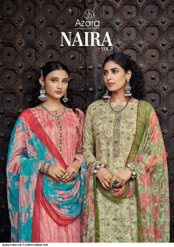 AZARA NAIRA VOL 2 COTTON SALWAR SUIT AMAZING CATALOGUE 2023