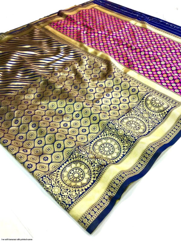 L W SOFT BANARASI SILK PRINTED SAREE AMAZING CATALOGUE 2023