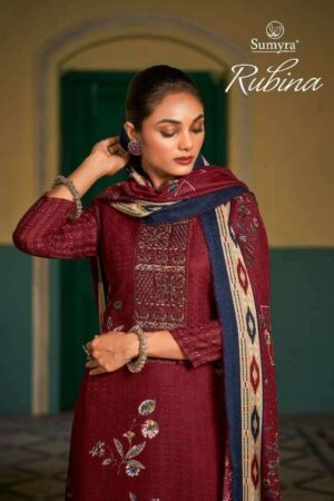 New Stunning 
RUBINA BY SUMYRA 37001 TO 37008 SERIES BEAUTIFUL SUITS COLORFUL STYLISH FANCY CASUAL WEAR & ETHNIC WEAR PURE PASHMINA PRINT DRESSES AT WHOLESALE PRICE 2024