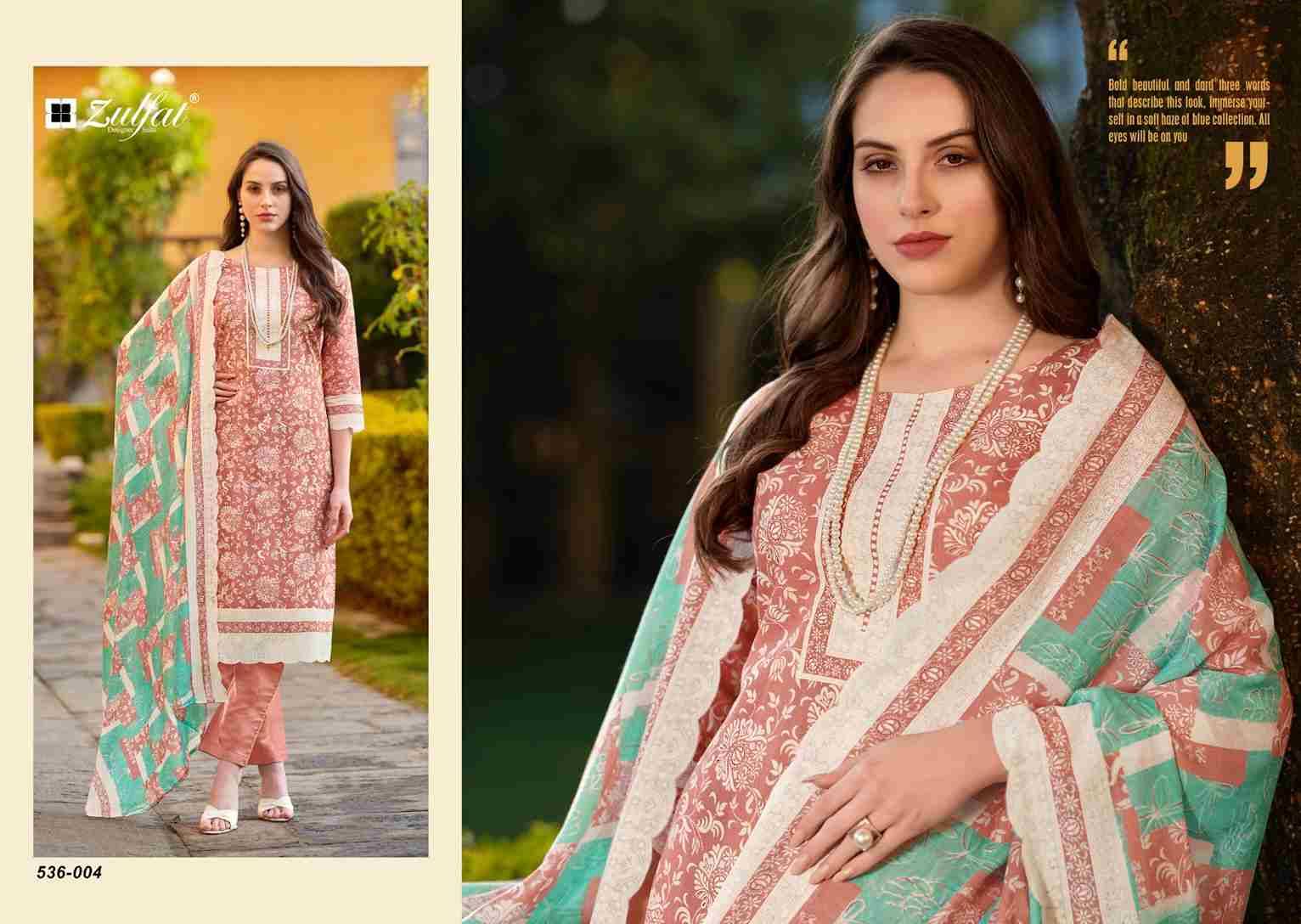 New Stunning Farhana Vol-2 By Zulfat 536-001 To 536-008 Series