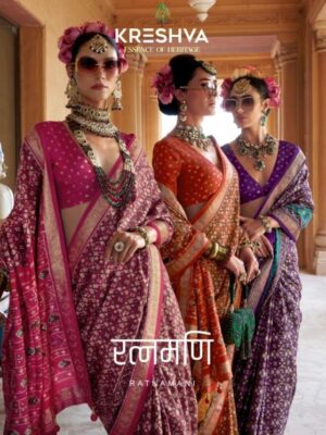 kreshva ratnamani silk series 945-950 fancy silk wholesale saree  kreshva ratnamani silk series 945-950 fancy silk wholesale saree, kreshva ratnamani silk series 945-950 fancy silk wholesale saree surat, kreshva ratnamani silk series 945-950 fancy silk wholesale saree new latest catalog, kreshva ratnamani silk series 945-950 fancy silk wholesale saree wholesale surat, kreshva ratnamani silk series 945-950 fancy silk wholesale saree single, kreshva ratnamani silk series 945-950 fancy silk wholesale saree catalog price, kreshva ratnamani silk series 945-950 fancy silk wholesale saree salwar suit, kreshva ratnamani silk series 945-950 fancy silk wholesale saree dresses, kreshva ratnamani silk series 945-950 fancy silk wholesale saree indian salwar suit, kreshva ratnamani silk series 945-950 fancy silk wholesale saree dress material kreshva ratnamani silk series 945 950 fancy silk wholesale saree 2025 04 24 15 43 42 <div class="border-box scn-detl">
                     <h1 id="cat-name">kreshva ratnamani silk series 945-950 fancy silk wholesale saree</h1>
                     <br>
                     <p></p>
                     <br>
                     <h3>Specification :</h3>
                     <div class="tab-pane active" id="tab_default_1">
                        <table class="products_details">
                           <tbody>
						   <tr>
								<td style="width: 32%;">Product Date:</td>
								<td>24-04-2025</td>
							</tr>
                             							<tr>
								<td style="width: 32%;">Name:</td>
								<td>Kreshva Ratnamani Silk Series 945-950 Fancy Silk Wholesale Saree</td>
							</tr>
																					<tr>
								<td style="width: 32%;">Cname:</td>
								<td> Ratnamani Silk </td>
							</tr>
														<tr>
								<td style="width: 32%;">Brand:</td>
								<td>Kreshva</td>
							</tr>
							
														<tr>
								<td style="width: 32%;">Total Design:</td>
								<td>6 Pcs</td>
							</tr>
														
														<tr>
								<td style="width: 32%;">Per Piece Rate:</td>
								<td>INR 1295</td>
							</tr>
														
														<tr>
								<td style="width: 32%;">Full Catalog Rate:</td>
								<td style="font-family: 'Hind', sans-serif;">INR 7770								+ (5 % GST) + Shipping Charge
								</td>
							</tr>
														
														<tr>
								<td style="width: 32%;">Weight:</td>
								<td>6 Kg</td>
							</tr>
																					<tr>
								<td style="width: 32%;">Moq:</td>
								<td>Minimum 6 Pcs</td>
							</tr>
														
														
														
							
							
														<tr>
								<td style="width: 32%;">Fabric:</td>
								<td>
									Fancy Silk								</td>
							</tr>
																																																								
														
														
														<tr>
								<td style="width: 32%;">Other Details:</td>
								<td><p>Brand : Kreshva</p>

<p>Catalog Name : Ratnamani</p>

<p>Series : 945 To 950</p>

<p>Saree Fabric : Super P.V.Silk 8001 With Traditional Patola Design With With Stud Work With Apoxy Finish</p>

<p>Blouse : Super P.V.Silk 8001 With Traditional Patola Design</p>

<p>Rate : 1295/- +5% Gst</p>

<p>Occasion:  Party Wear,Festival Wear</p>
</td>
							</tr>
																												
                           </tbody>
                        </table>
                     </div>
                  </div>
