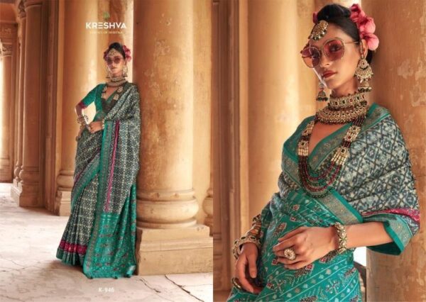 kreshva ratnamani silk series 945-950 fancy silk wholesale saree  kreshva ratnamani silk series 945-950 fancy silk wholesale saree, kreshva ratnamani silk series 945-950 fancy silk wholesale saree surat, kreshva ratnamani silk series 945-950 fancy silk wholesale saree new latest catalog, kreshva ratnamani silk series 945-950 fancy silk wholesale saree wholesale surat, kreshva ratnamani silk series 945-950 fancy silk wholesale saree single, kreshva ratnamani silk series 945-950 fancy silk wholesale saree catalog price, kreshva ratnamani silk series 945-950 fancy silk wholesale saree salwar suit, kreshva ratnamani silk series 945-950 fancy silk wholesale saree dresses, kreshva ratnamani silk series 945-950 fancy silk wholesale saree indian salwar suit, kreshva ratnamani silk series 945-950 fancy silk wholesale saree dress material kreshva ratnamani silk series 945 950 fancy silk wholesale saree 4 2025 04 24 15 43 42 
                     kreshva ratnamani silk series 945-950 fancy silk wholesale saree
                     
                     
                     
                     Specification :
                     
                        
                           
						   
								Product Date:
								24-04-2025
							
                             							
								Name:
								Kreshva Ratnamani Silk Series 945-950 Fancy Silk Wholesale Saree
							
																					
								Cname:
								 Ratnamani Silk 
							
														
								Brand:
								Kreshva
							
							
														
								Total Design:
								6 Pcs
							
														
														
								Per Piece Rate:
								INR 1295
							
														
														
								Full Catalog Rate:
								INR 7770								+ (5 % GST) + Shipping Charge
								
							
														
														
								Weight:
								6 Kg
							
																					
								Moq:
								Minimum 6 Pcs
							
														
														
														
							
							
														
								Fabric:
								
									Fancy Silk								
							
																																																								
														
														
														
								Other Details:
								Brand : Kreshva

Catalog Name : Ratnamani

Series : 945 To 950

Saree Fabric : Super P.V.Silk 8001 With Traditional Patola Design With With Stud Work With Apoxy Finish

Blouse : Super P.V.Silk 8001 With Traditional Patola Design

Rate : 1295/- +5% Gst

Occasion:  Party Wear,Festival Wear
