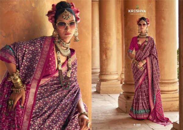 kreshva ratnamani silk series 945-950 fancy silk wholesale saree  kreshva ratnamani silk series 945-950 fancy silk wholesale saree, kreshva ratnamani silk series 945-950 fancy silk wholesale saree surat, kreshva ratnamani silk series 945-950 fancy silk wholesale saree new latest catalog, kreshva ratnamani silk series 945-950 fancy silk wholesale saree wholesale surat, kreshva ratnamani silk series 945-950 fancy silk wholesale saree single, kreshva ratnamani silk series 945-950 fancy silk wholesale saree catalog price, kreshva ratnamani silk series 945-950 fancy silk wholesale saree salwar suit, kreshva ratnamani silk series 945-950 fancy silk wholesale saree dresses, kreshva ratnamani silk series 945-950 fancy silk wholesale saree indian salwar suit, kreshva ratnamani silk series 945-950 fancy silk wholesale saree dress material kreshva ratnamani silk series 945 950 fancy silk wholesale saree 8 2025 04 24 15 43 42 
                     kreshva ratnamani silk series 945-950 fancy silk wholesale saree
                     
                     
                     
                     Specification :
                     
                        
                           
						   
								Product Date:
								24-04-2025
							
                             							
								Name:
								Kreshva Ratnamani Silk Series 945-950 Fancy Silk Wholesale Saree
							
																					
								Cname:
								 Ratnamani Silk 
							
														
								Brand:
								Kreshva
							
							
														
								Total Design:
								6 Pcs
							
														
														
								Per Piece Rate:
								INR 1295
							
														
														
								Full Catalog Rate:
								INR 7770								+ (5 % GST) + Shipping Charge
								
							
														
														
								Weight:
								6 Kg
							
																					
								Moq:
								Minimum 6 Pcs
							
														
														
														
							
							
														
								Fabric:
								
									Fancy Silk								
							
																																																								
														
														
														
								Other Details:
								Brand : Kreshva

Catalog Name : Ratnamani

Series : 945 To 950

Saree Fabric : Super P.V.Silk 8001 With Traditional Patola Design With With Stud Work With Apoxy Finish

Blouse : Super P.V.Silk 8001 With Traditional Patola Design

Rate : 1295/- +5% Gst

Occasion:  Party Wear,Festival Wear