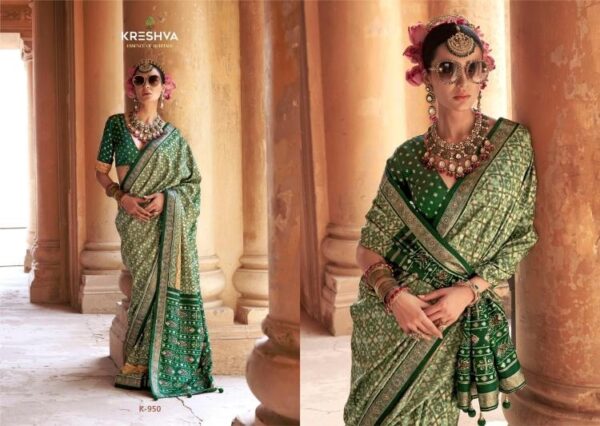 kreshva ratnamani silk series 945-950 fancy silk wholesale saree  kreshva ratnamani silk series 945-950 fancy silk wholesale saree, kreshva ratnamani silk series 945-950 fancy silk wholesale saree surat, kreshva ratnamani silk series 945-950 fancy silk wholesale saree new latest catalog, kreshva ratnamani silk series 945-950 fancy silk wholesale saree wholesale surat, kreshva ratnamani silk series 945-950 fancy silk wholesale saree single, kreshva ratnamani silk series 945-950 fancy silk wholesale saree catalog price, kreshva ratnamani silk series 945-950 fancy silk wholesale saree salwar suit, kreshva ratnamani silk series 945-950 fancy silk wholesale saree dresses, kreshva ratnamani silk series 945-950 fancy silk wholesale saree indian salwar suit, kreshva ratnamani silk series 945-950 fancy silk wholesale saree dress material kreshva ratnamani silk series 945 950 fancy silk wholesale saree 9 2025 04 24 15 43 42 
                     kreshva ratnamani silk series 945-950 fancy silk wholesale saree
                     
                     
                     
                     Specification :
                     
                        
                           
						   
								Product Date:
								24-04-2025
							
                             							
								Name:
								Kreshva Ratnamani Silk Series 945-950 Fancy Silk Wholesale Saree
							
																					
								Cname:
								 Ratnamani Silk 
							
														
								Brand:
								Kreshva
							
							
														
								Total Design:
								6 Pcs
							
														
														
								Per Piece Rate:
								INR 1295
							
														
														
								Full Catalog Rate:
								INR 7770								+ (5 % GST) + Shipping Charge
								
							
														
														
								Weight:
								6 Kg
							
																					
								Moq:
								Minimum 6 Pcs
							
														
														
														
							
							
														
								Fabric:
								
									Fancy Silk								
							
																																																								
														
														
														
								Other Details:
								Brand : Kreshva

Catalog Name : Ratnamani

Series : 945 To 950

Saree Fabric : Super P.V.Silk 8001 With Traditional Patola Design With With Stud Work With Apoxy Finish

Blouse : Super P.V.Silk 8001 With Traditional Patola Design

Rate : 1295/- +5% Gst

Occasion:  Party Wear,Festival Wear