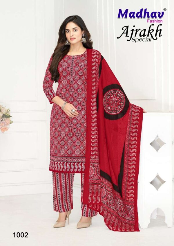 Madhav Ajrakh Special series 1001-1005 Pure Cotton wholesale suit - Image 3