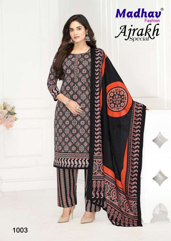 Madhav Ajrakh Special series 1001-1005 Pure Cotton wholesale suit - Image 4