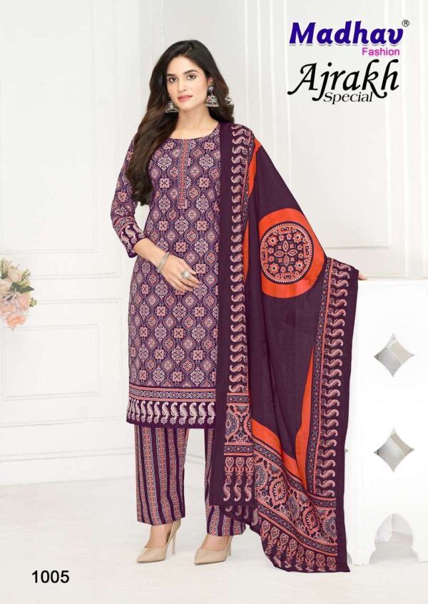Madhav Ajrakh Special series 1001-1005 Pure Cotton wholesale suit - Image 6
