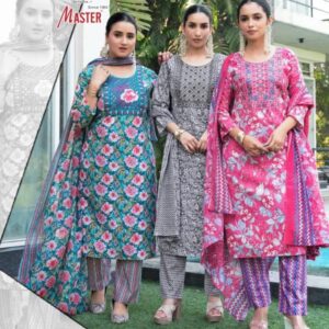 master pakiza series 101-112 COTTON WITH INNER wholesale suit