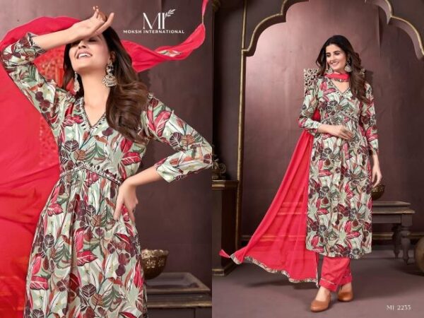 moksh afgani aliya vol-3 series 2232-2234 Premium Riyon wholesale suit - Image 4