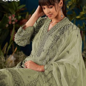 NAQSH THE DESIGNER STUDIO 15022 organza wholesale suit