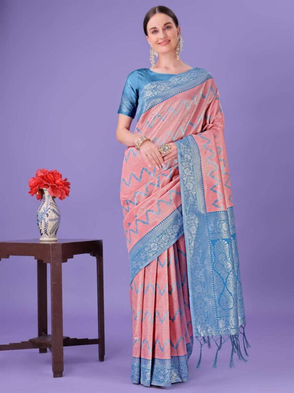 PLAZZO VOL 3 Lichi Silk wholesale saree - Image 3