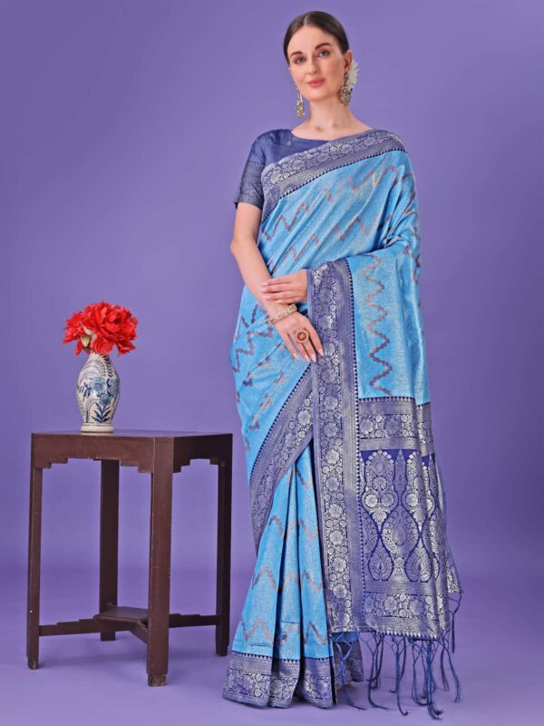 PLAZZO VOL 3 Lichi Silk wholesale saree - Image 6