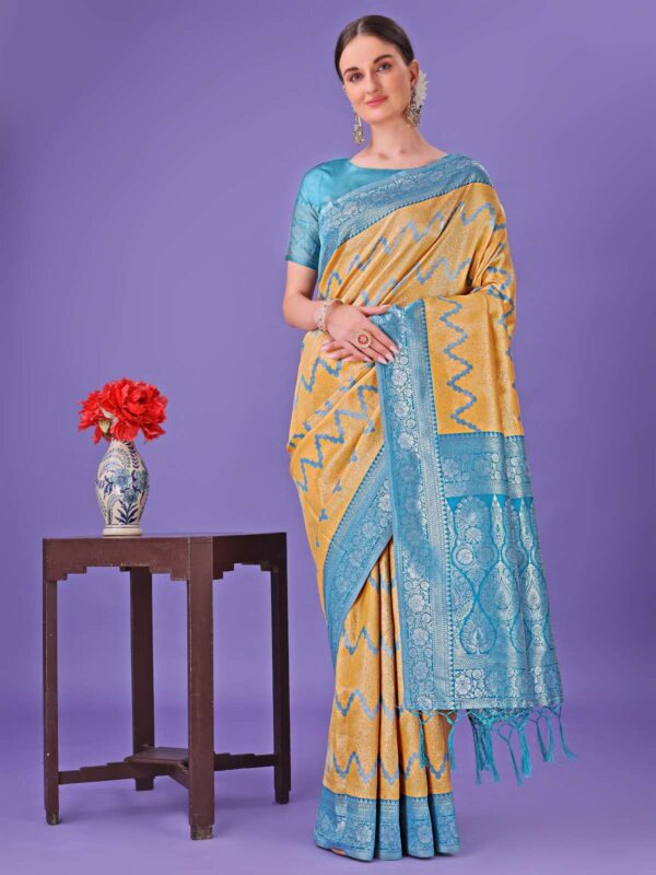 PLAZZO VOL 3 Lichi Silk wholesale saree - Image 7