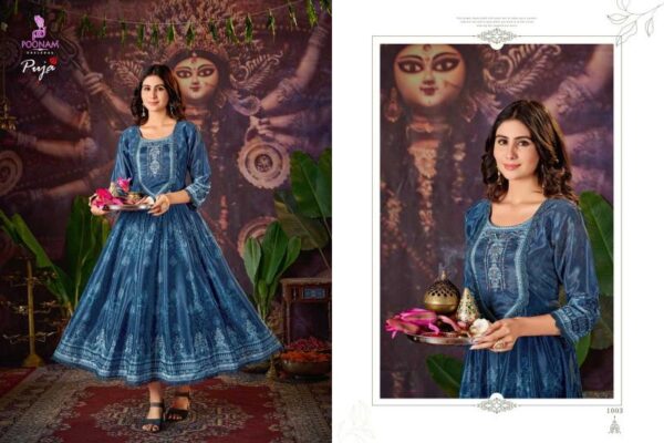 poonam designer puja SERIES 1001-1006 Natural crep wholesale kurti in surat  poonam designer puja SERIES 1001-1006 Natural crep wholesale kurti in surat , poonam designer puja SERIES 1001-1006 Natural crep wholesale kurti in surat  surat, poonam designer puja SERIES 1001-1006 Natural crep wholesale kurti in surat  new latest catalog, poonam designer puja SERIES 1001-1006 Natural crep wholesale kurti in surat  wholesale surat, poonam designer puja SERIES 1001-1006 Natural crep wholesale kurti in surat  single, poonam designer puja SERIES 1001-1006 Natural crep wholesale kurti in surat  catalog price, poonam designer puja SERIES 1001-1006 Natural crep wholesale kurti in surat  salwar suit, poonam designer puja SERIES 1001-1006 Natural crep wholesale kurti in surat  dresses, poonam designer puja SERIES 1001-1006 Natural crep wholesale kurti in surat  indian salwar suit, poonam designer puja SERIES 1001-1006 Natural crep wholesale kurti in surat  dress material poonam designer puja series 1001 1006 natural crep wholesale kurti in surat 6 2024 09 18 17 52 38 
                     poonam designer puja SERIES 1001-1006 Natural crep wholesale kurti in surat 
                     
                     
                     
                     Specification :
                     
                        
                           
						   
								Product Date:
								29-04-2025
							
                             							
								Name:
								Poonam Designer Puja Series 1001-1006 Natural Crep Wholesale Kurti In Surat 
							
																					
								Cname:
								Puja 
							
														
								Brand:
								Poonam Designer
							
							
														
								Total Design:
								6 Pcs
							
														
														
								Per Piece Rate:
								INR 750
							
														
														
								Full Catalog Rate:
								INR 4500								+ (5 % GST) + Shipping Charge
								
							
														
														
								Weight:
								6 Kg
							
																					
								Moq:
								Minimum 6 Pcs
							
														
														
														
								Type:
								Printed Kurtis, Long Kurtis, Anarkali Kurti
							
														
							
							
														
								Fabric:
								
									Natural Crape								
							
																																																								
														
														
														
								Other Details:
								POONAM DESIGNER ©️
  (Presenting new Festival’s Catloug)
                     
                       Puja

                   
Top - Frant/back full DIGITAL print 
              Natural crep Fabric with 
              Mal-mal cotton inner. 
              And premium quality 
            Designer Handwok Neck 
            with Chikan work Laice. 
                          
inner - Pure Mal-Mal cotton. 
                            
                  
Size - M,L,XL,XXL,3XL,4XL,5XL

Dispaching start Tomorrow. 

₹ 750/-