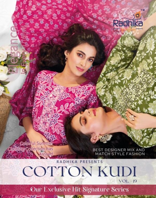 radhika cotton kudi vol 19 series 19001-19008 cotton wholesale suit  radhika cotton kudi vol 19 series 19001-19008 cotton wholesale suit , radhika cotton kudi vol 19 series 19001-19008 cotton wholesale suit  surat, radhika cotton kudi vol 19 series 19001-19008 cotton wholesale suit  new latest catalog, radhika cotton kudi vol 19 series 19001-19008 cotton wholesale suit  wholesale surat, radhika cotton kudi vol 19 series 19001-19008 cotton wholesale suit  single, radhika cotton kudi vol 19 series 19001-19008 cotton wholesale suit  catalog price, radhika cotton kudi vol 19 series 19001-19008 cotton wholesale suit  salwar suit, radhika cotton kudi vol 19 series 19001-19008 cotton wholesale suit  dresses, radhika cotton kudi vol 19 series 19001-19008 cotton wholesale suit  indian salwar suit, radhika cotton kudi vol 19 series 19001-19008 cotton wholesale suit  dress material radhika cotton kudi vol 19 series 19001 19008 cotton wholesale suit 2025 04 30 10 31 36 
                     radhika cotton kudi vol 19 series 19001-19008 cotton wholesale suit 
                     
                     
                     
                     Specification :
                     
                        
                           
						   
								Product Date:
								30-04-2025
							
                             							
								Name:
								Radhika Cotton Kudi Vol 19 Series 19001-19008 Cotton Wholesale Suit 
							
																					
								Cname:
								Cotton Kudi Vol 19
							
														
								Brand:
								Radhika
							
							
														
								Total Design:
								8 Pcs
							
														
														
								Per Piece Rate:
								INR 670
							
														
														
								Full Catalog Rate:
								INR 5360								+ (5 % GST) + Shipping Charge
								
							
														
														
								Weight:
								8 Kg
							
																					
								Moq:
								Minimum 8 Pcs
							
														
														
														
								Type:
								Cotton Ladies Suits, Printed Salwar Kameez
							
														
							
							
														
								Fabric:
								
									Cotton								
							
																																																								
														
														
														
								Other Details:
								
	
		
			
			Radhika lifestyle 

			Make this beautifully Cotton Kurti  & printed embellished pants & duppatta a perfect choice for the upcoming season. RADHIKA lifestyle  launches *cotton kudi relish the timeless essence and exotic craftsmanship of these garments.... * 

			COTTON KUDI VOL-19         

			KURTI WITH PANT& DUPPATTA(3 PCS) 

			
			✨Details
			👗Fabrics - pure cotton60-60

			🎗Size -  S(18)M(19) L(20) ,XL(21), XXL(22) 3xl(23)
			  
			🌈 Length --> 46📐

			☣Designs- 8pcs

			Rate- 670/-

			Regards,
			 YASH ENTERPRISE

			
			💥 Limeted stock 💥