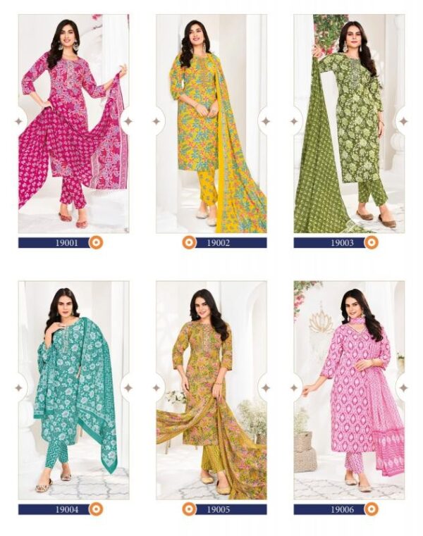 radhika cotton kudi vol 19 series 19001-19008 cotton wholesale suit  radhika cotton kudi vol 19 series 19001-19008 cotton wholesale suit , radhika cotton kudi vol 19 series 19001-19008 cotton wholesale suit  surat, radhika cotton kudi vol 19 series 19001-19008 cotton wholesale suit  new latest catalog, radhika cotton kudi vol 19 series 19001-19008 cotton wholesale suit  wholesale surat, radhika cotton kudi vol 19 series 19001-19008 cotton wholesale suit  single, radhika cotton kudi vol 19 series 19001-19008 cotton wholesale suit  catalog price, radhika cotton kudi vol 19 series 19001-19008 cotton wholesale suit  salwar suit, radhika cotton kudi vol 19 series 19001-19008 cotton wholesale suit  dresses, radhika cotton kudi vol 19 series 19001-19008 cotton wholesale suit  indian salwar suit, radhika cotton kudi vol 19 series 19001-19008 cotton wholesale suit  dress material radhika cotton kudi vol 19 series 19001 19008 cotton wholesale suit 7 2025 04 30 10 31 36 
                     radhika cotton kudi vol 19 series 19001-19008 cotton wholesale suit 
                     
                     
                     
                     Specification :
                     
                        
                           
						   
								Product Date:
								30-04-2025
							
                             							
								Name:
								Radhika Cotton Kudi Vol 19 Series 19001-19008 Cotton Wholesale Suit 
							
																					
								Cname:
								Cotton Kudi Vol 19
							
														
								Brand:
								Radhika
							
							
														
								Total Design:
								8 Pcs
							
														
														
								Per Piece Rate:
								INR 670
							
														
														
								Full Catalog Rate:
								INR 5360								+ (5 % GST) + Shipping Charge
								
							
														
														
								Weight:
								8 Kg
							
																					
								Moq:
								Minimum 8 Pcs
							
														
														
														
								Type:
								Cotton Ladies Suits, Printed Salwar Kameez
							
														
							
							
														
								Fabric:
								
									Cotton								
							
																																																								
														
														
														
								Other Details:
								
	
		
			
			Radhika lifestyle 

			Make this beautifully Cotton Kurti  & printed embellished pants & duppatta a perfect choice for the upcoming season. RADHIKA lifestyle  launches *cotton kudi relish the timeless essence and exotic craftsmanship of these garments.... * 

			COTTON KUDI VOL-19         

			KURTI WITH PANT& DUPPATTA(3 PCS) 

			
			✨Details
			👗Fabrics - pure cotton60-60

			🎗Size -  S(18)M(19) L(20) ,XL(21), XXL(22) 3xl(23)
			  
			🌈 Length --> 46📐

			☣Designs- 8pcs

			Rate- 670/-

			Regards,
			 YASH ENTERPRISE

			
			💥 Limeted stock 💥