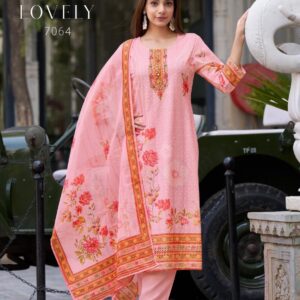 rangoon lovely series 7061-7064 cotton chiffly work wholesale suit