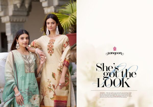 rangoon lovely series 7061-7064 cotton chiffly work wholesale suit - Image 7