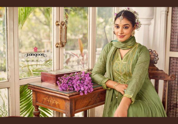 rangoon whiterose series 5921-5924 chinon readymade suit - Image 2