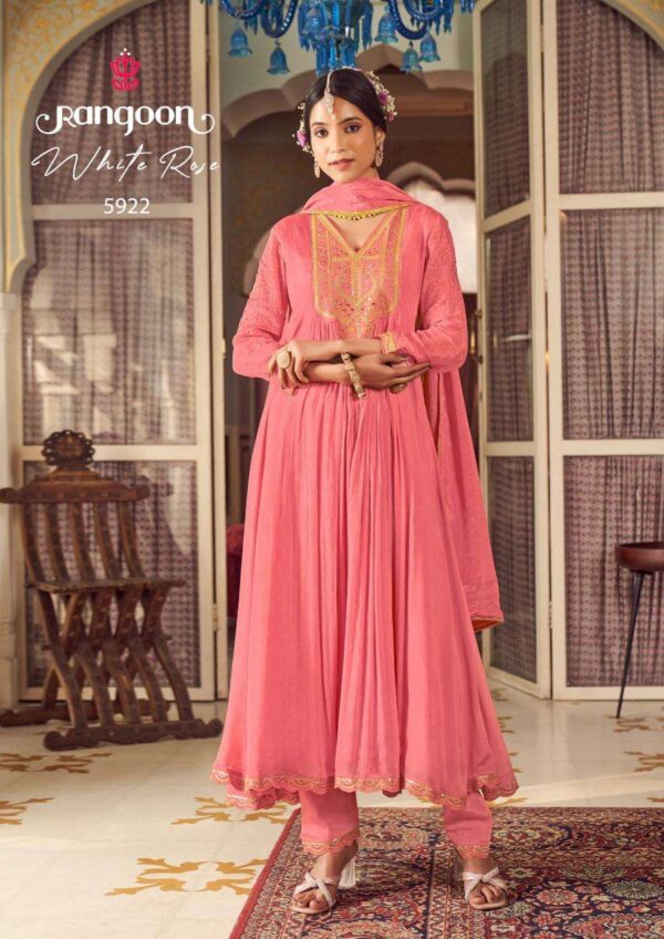 rangoon whiterose series 5921-5924 chinon readymade suit - Image 5