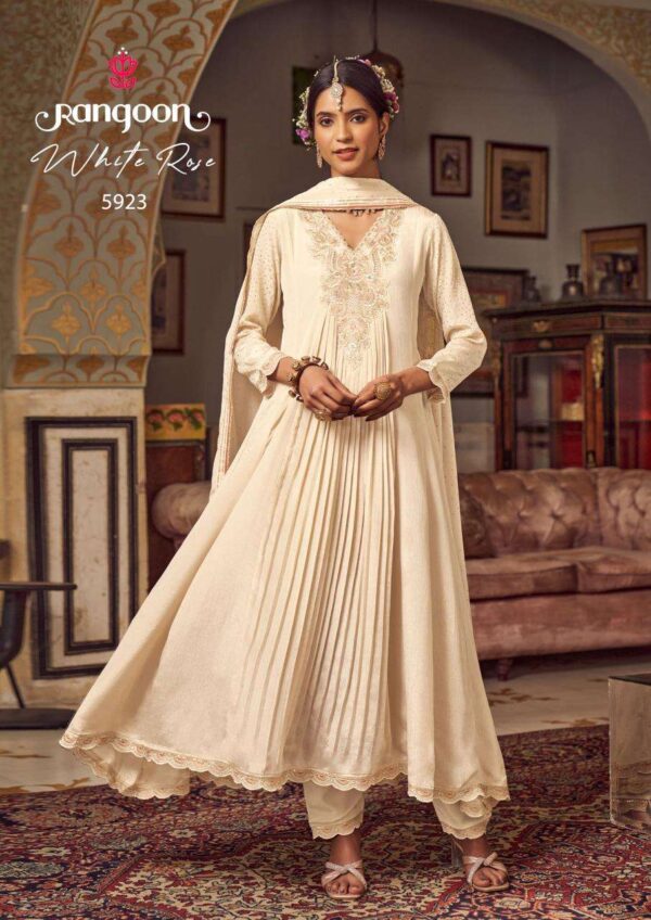 rangoon whiterose series 5921-5924 chinon readymade suit - Image 6