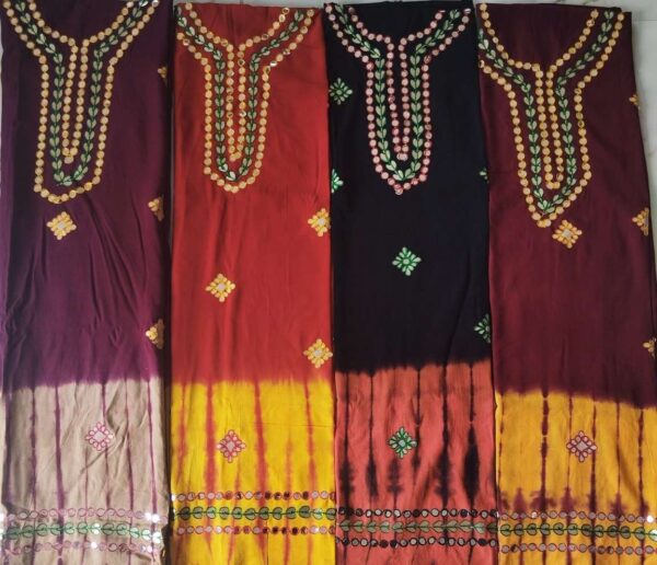 Rayon Hota Patti Work Dress Material - Image 2
