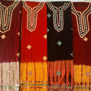 Rayon Hota Patti Work Dress Material