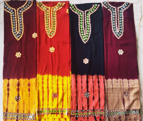 Rayon Hota Patti Work Dress Material - Image 6