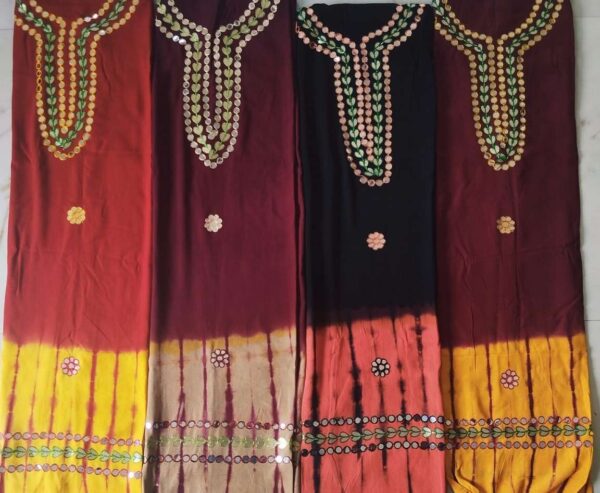 Rayon Hota Patti Work Dress Material - Image 8