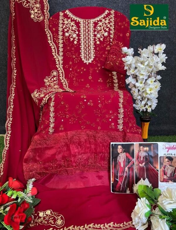 sajida designer alaya vol 4 series 1033-1035 FOX GEORGETTE wholesale suit - Image 8