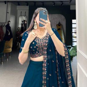 sarika lnb1416 georgette fashionable stitch lehenga unstitch blouse
