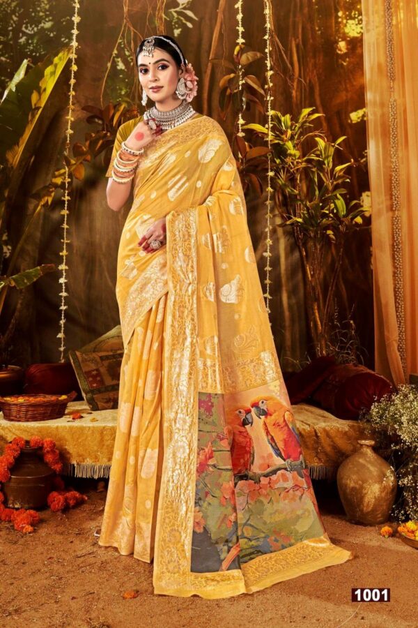 Saroj Beauty plus vol-2 series 1001-1005 soft cotton silk wholesale saree - Image 3
