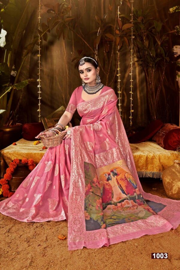 Saroj Beauty plus vol-2 series 1001-1005 soft cotton silk wholesale saree - Image 5