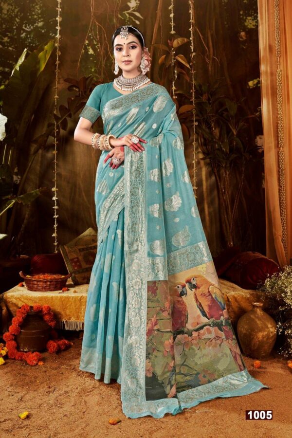 Saroj Beauty plus vol-2 series 1001-1005 soft cotton silk wholesale saree - Image 7