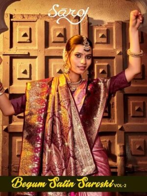 Saroj Begum Sattin swaroski vol-2 series 1001-1004 Soft satin silk wholesale saree  Saroj Begum Sattin swaroski vol-2 series 1001-1004 Soft satin silk wholesale saree, Saroj Begum Sattin swaroski vol-2 series 1001-1004 Soft satin silk wholesale saree surat, Saroj Begum Sattin swaroski vol-2 series 1001-1004 Soft satin silk wholesale saree new latest catalog, Saroj Begum Sattin swaroski vol-2 series 1001-1004 Soft satin silk wholesale saree wholesale surat, Saroj Begum Sattin swaroski vol-2 series 1001-1004 Soft satin silk wholesale saree single, Saroj Begum Sattin swaroski vol-2 series 1001-1004 Soft satin silk wholesale saree catalog price, Saroj Begum Sattin swaroski vol-2 series 1001-1004 Soft satin silk wholesale saree salwar suit, Saroj Begum Sattin swaroski vol-2 series 1001-1004 Soft satin silk wholesale saree dresses, Saroj Begum Sattin swaroski vol-2 series 1001-1004 Soft satin silk wholesale saree indian salwar suit, Saroj Begum Sattin swaroski vol-2 series 1001-1004 Soft satin silk wholesale saree dress material saroj begum sattin swaroski vol 2 series 1001 1004 soft satin silk wholesale saree 2025 04 25 14 42 <div class="border-box scn-detl">
                     <h1 id="cat-name">Saroj Begum Sattin swaroski vol-2 series 1001-1004 Soft satin silk wholesale saree</h1>
                     <br>
                     <p></p>
                     <br>
                     <h3>Specification :</h3>
                     <div class="tab-pane active" id="tab_default_1">
                        <table class="products_details">
                           <tbody>
						   <tr>
								<td style="width: 32%;">Product Date:</td>
								<td>25-04-2025</td>
							</tr>
                             							<tr>
								<td style="width: 32%;">Name:</td>
								<td>Saroj Begum Sattin Swaroski Vol-2 Series 1001-1004 Soft Satin Silk Wholesale Saree</td>
							</tr>
																					<tr>
								<td style="width: 32%;">Cname:</td>
								<td> Begum Sattin Swaroski Vol-2</td>
							</tr>
														<tr>
								<td style="width: 32%;">Brand:</td>
								<td>Saroj Textile</td>
							</tr>
							
														<tr>
								<td style="width: 32%;">Total Design:</td>
								<td>4 Pcs</td>
							</tr>
														
														<tr>
								<td style="width: 32%;">Per Piece Rate:</td>
								<td>INR 1730</td>
							</tr>
														
														<tr>
								<td style="width: 32%;">Full Catalog Rate:</td>
								<td style="font-family: 'Hind', sans-serif;">INR 6920								+ (5 % GST) + Shipping Charge
								</td>
							</tr>
														
														<tr>
								<td style="width: 32%;">Weight:</td>
								<td>4 Kg</td>
							</tr>
																					<tr>
								<td style="width: 32%;">Moq:</td>
								<td>Minimum 4 Pcs</td>
							</tr>
														
														
														<tr>
								<td style="width: 32%;">Type:</td>
								<td>Silk Saree</td>
							</tr>
														
							
							
														<tr>
								<td style="width: 32%;">Fabric:</td>
								<td>
									Satin Silk								</td>
							</tr>
																																																								
														
														
														<tr>
								<td style="width: 32%;">Other Details:</td>
								<td><p>Begum Sattin Swaroski Vol.2<br>
 </p>

<p>Soft Sattin Silk With Contrast Rich Pallu With Swarovski Work</p>

<p>Rate-1730/-</p>
</td>
							</tr>
																												
                           </tbody>
                        </table>
                     </div>
                  </div>