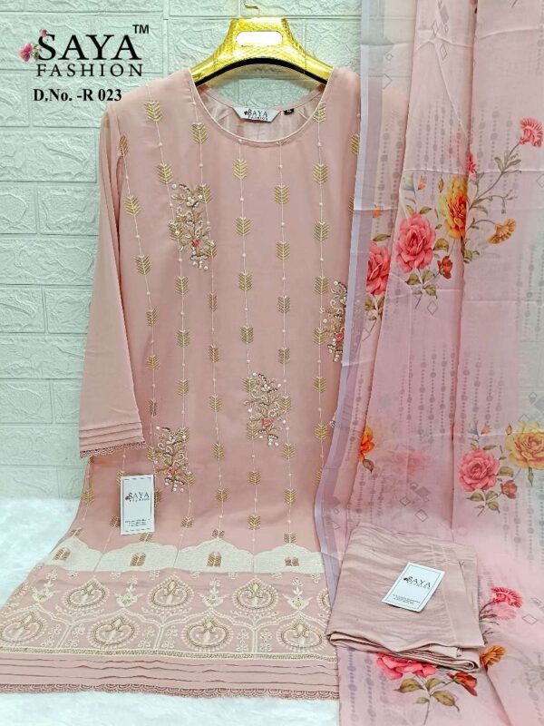 SAYA FASHION R-023 GEORGETTE WITH EMBROIDERY wholesale suit  SAYA FASHION R-023 GEORGETTE WITH EMBROIDERY wholesale suit , SAYA FASHION R-023 GEORGETTE WITH EMBROIDERY wholesale suit  surat, SAYA FASHION R-023 GEORGETTE WITH EMBROIDERY wholesale suit  new latest catalog, SAYA FASHION R-023 GEORGETTE WITH EMBROIDERY wholesale suit  wholesale surat, SAYA FASHION R-023 GEORGETTE WITH EMBROIDERY wholesale suit  single, SAYA FASHION R-023 GEORGETTE WITH EMBROIDERY wholesale suit  catalog price, SAYA FASHION R-023 GEORGETTE WITH EMBROIDERY wholesale suit  salwar suit, SAYA FASHION R-023 GEORGETTE WITH EMBROIDERY wholesale suit  dresses, SAYA FASHION R-023 GEORGETTE WITH EMBROIDERY wholesale suit  indian salwar suit, SAYA FASHION R-023 GEORGETTE WITH EMBROIDERY wholesale suit  dress material saya fashion r 023 georgette with embroidery wholesale suit 2 2025 04 26 10 08 49 
                     SAYA FASHION R-023 GEORGETTE WITH EMBROIDERY wholesale suit 
                     
                     
                     
                     Specification :
                     
                        
                           
						   
								Product Date:
								26-04-2025
							
                             							
								Name:
								Saya Fashion R-023 Georgette With Embroidery Wholesale Suit 
							
																					
								Cname:
								R-023 
							
														
								Brand:
								
							
							
														
								Total Design:
								4 Pcs
							
														
														
								Per Piece Rate:
								INR 1399
							
														
														
								Full Catalog Rate:
								INR 5596								+ (5 % GST) + Shipping Charge
								
							
														
														
								Weight:
								4 Kg
							
																					
								Moq:
								Minimum 1 Pcs
							
														
														
														
								Type:
								Single Suits
							
														
							
							
														
								Fabric:
								
									Georgette								
							
																																																								
														
														
														
								Other Details:
								BRAND NAME:- SAYA FASHION ™️

CATALOUGE NAME:-     FULLY STITCHED COLLECTION
 
D NO:-  R-023

  🔽Details🔽 
Top:- GEORGETTE WITH EMBROIDERY & HEAVY HANDWORK  ALSO

INNER:-  HEAVY SANTOON 

Bottom:- HEAVY PURE VISCOS

Dupatta:- PURE DIGITAL

SIZE:- XL - XXL SIZE

_COLOUR :-  DASTY GRAY & ROSE PINK & NOOR PURPLE 

Price:- Rs 1399/-


 
Ready To Ship...✈️✈️✈️
Plz Conform Ur Orders


QUALITY SPEAKS