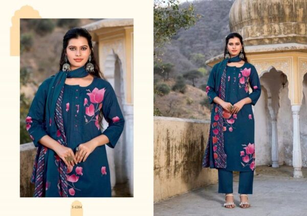 sbs fashion preesha series 6284-6287 camric cotton wholesale suit - Image 4