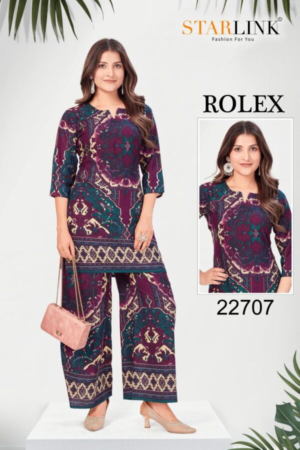 starlink rolex series 22701-22713 rayon kurti with bottom - Image 11