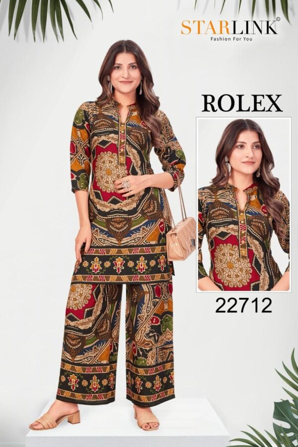 starlink rolex series 22701-22713 rayon kurti with bottom - Image 4