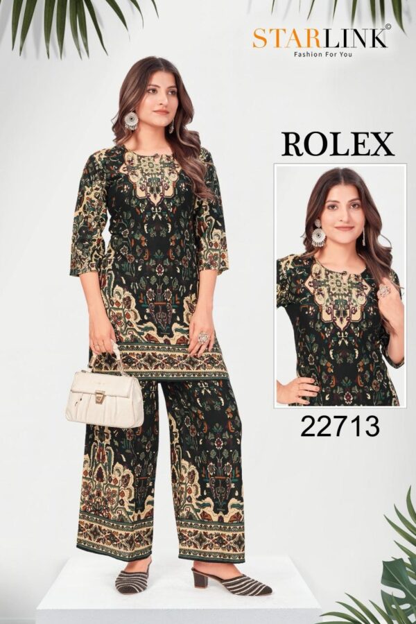 starlink rolex series 22701-22713 rayon kurti with bottom - Image 5