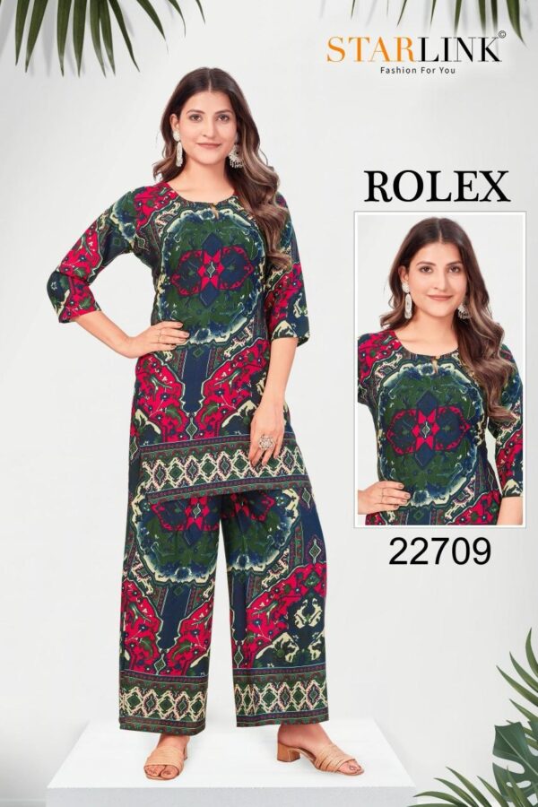 starlink rolex series 22701-22713 rayon kurti with bottom - Image 6
