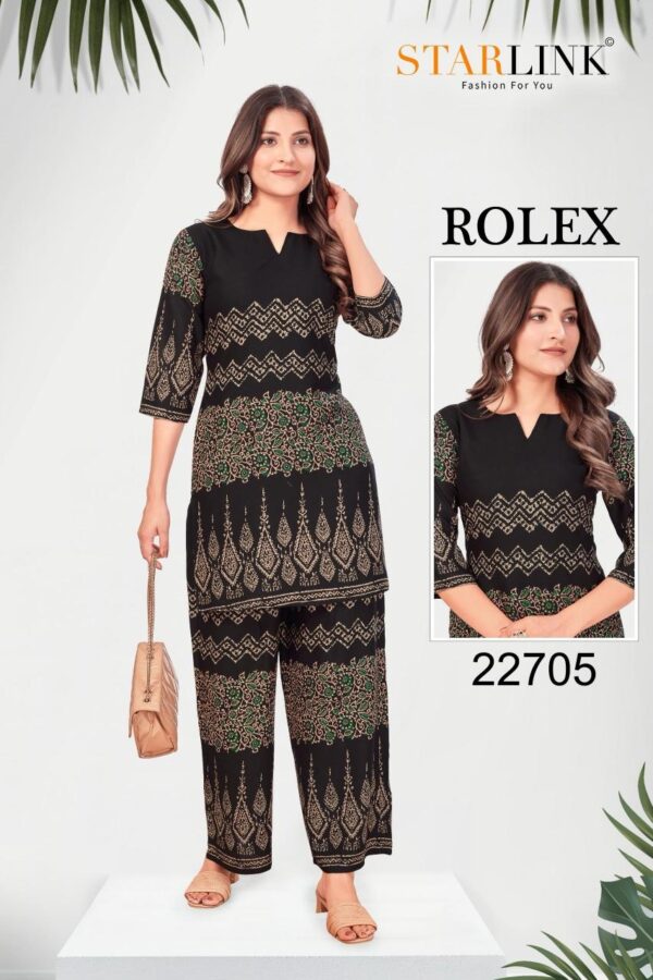 starlink rolex series 22701-22713 rayon kurti with bottom - Image 8