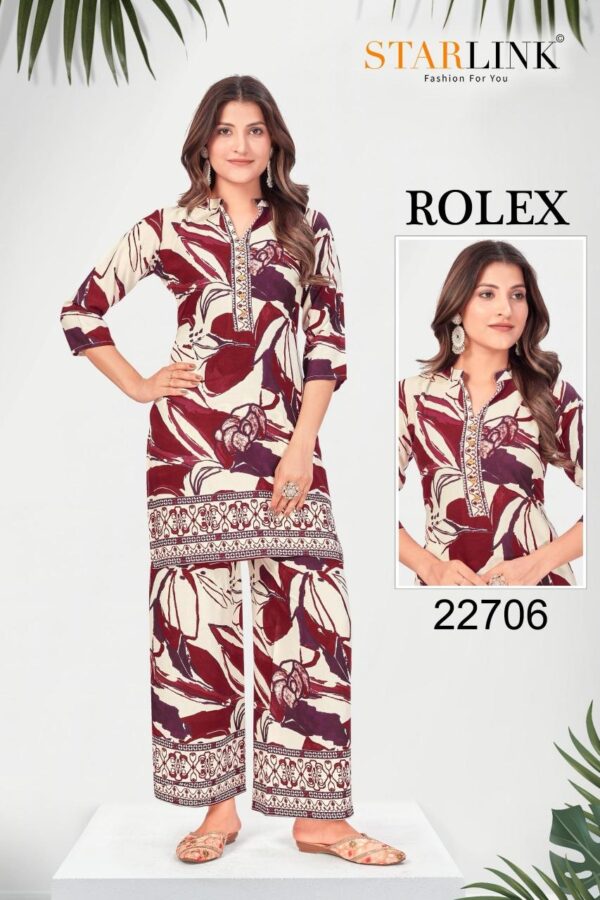 starlink rolex series 22701-22713 rayon kurti with bottom - Image 9