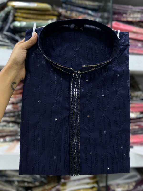 Utsav 7.0 Premium Silk With Embroidery sequins work all over kurta - Image 9