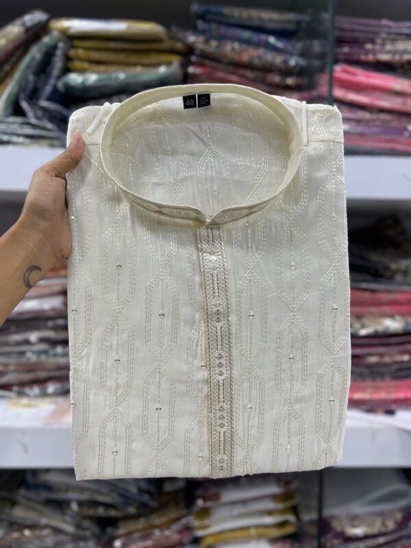Utsav 7.0 Premium Silk With Embroidery sequins work all over kurta - Image 10