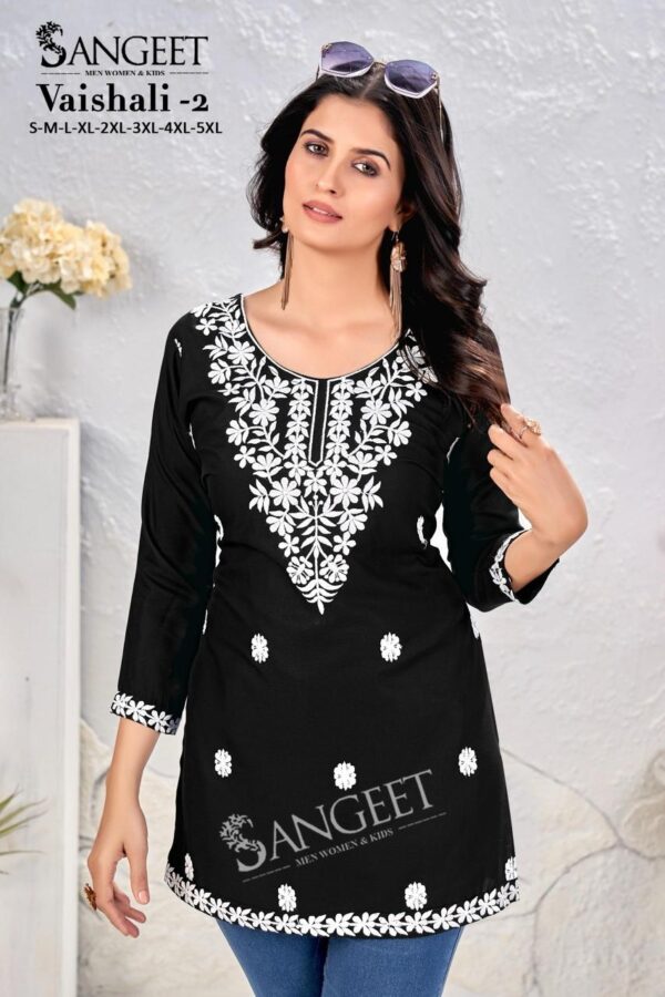 vaishali vol 2 series 1001-1006 cotton unique colours full stitch big size short tops - Image 3