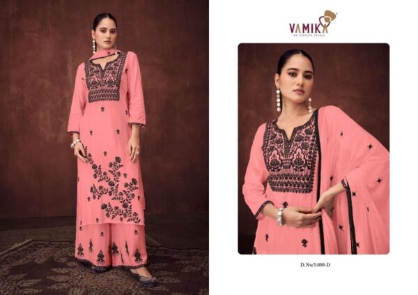 vamika mulbeery vol 2 series 1400 Hevy Viscos Reyon With Hevy Work wholesale suit - Image 3