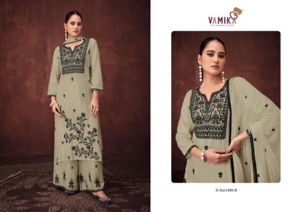 vamika mulbeery vol 2 series 1400 Hevy Viscos Reyon With Hevy Work wholesale suit - Image 6
