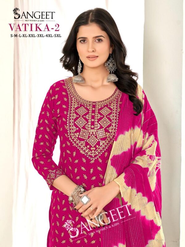 vatika vol 2 series 1001-1008 rayon gold print readymade wholesale suit  vatika vol 2 series 1001-1008 rayon gold print readymade wholesale suit, vatika vol 2 series 1001-1008 rayon gold print readymade wholesale suit surat, vatika vol 2 series 1001-1008 rayon gold print readymade wholesale suit new latest catalog, vatika vol 2 series 1001-1008 rayon gold print readymade wholesale suit wholesale surat, vatika vol 2 series 1001-1008 rayon gold print readymade wholesale suit single, vatika vol 2 series 1001-1008 rayon gold print readymade wholesale suit catalog price, vatika vol 2 series 1001-1008 rayon gold print readymade wholesale suit salwar suit, vatika vol 2 series 1001-1008 rayon gold print readymade wholesale suit dresses, vatika vol 2 series 1001-1008 rayon gold print readymade wholesale suit indian salwar suit, vatika vol 2 series 1001-1008 rayon gold print readymade wholesale suit dress material vatika vol 2 series 1001 1008 rayon gold print readymade wholesale suit 17 2025 04 28 08 14 14 
                     vatika vol 2 series 1001-1008 rayon gold print readymade wholesale suit
                     
                     
                     
                     Specification :
                     
                        
                           
						   
								Product Date:
								28-04-2025
							
                             							
								Name:
								Vatika Vol 2 Series 1001-1008 Rayon Gold Print Readymade Wholesale Suit
							
																					
								Cname:
								Vatika Vol 2 
							
														
								Brand:
								
							
							
														
								Total Design:
								8 Pcs
							
														
														
								Per Piece Rate:
								INR 600
							
														
														
								Full Catalog Rate:
								INR 4800								+ (5 % GST) + Shipping Charge
								
							
														
														
								Weight:
								8 Kg
							
																					
								Moq:
								Minimum 8 Pcs
							
														
														
														
								Type:
								Readymade Suits
							
														
							
							
														
								Fabric:
								
									Fancy Rayon								
							
																																																								
														
														
														
								Other Details:
								——VATIKA-2———. 

🔝 HEAVY RAYON GOLD PRINT

👖 HEAVY RAYON FABRIC

🚩.HEAVY CORONA SHADED

🧵 EMBROIDERY SEQUENCE WORK

1-DESIGN
8-COLOURS

S-M-L-XL-2XL-3XL-4XL-5XL

RATE- 600/- per pcs 
Set to set